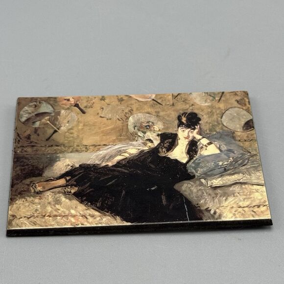 Vtg Manet Portrait Of Nina La Dame Aux Camelias Art Refrigerator Flat Magnet - Picture 2 of 5